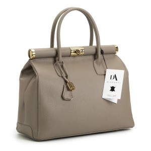 Geanta dama piele naturala DiAmanti Verona Taupe